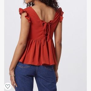 Molly Bracken Rust Sweetheart Corset Top